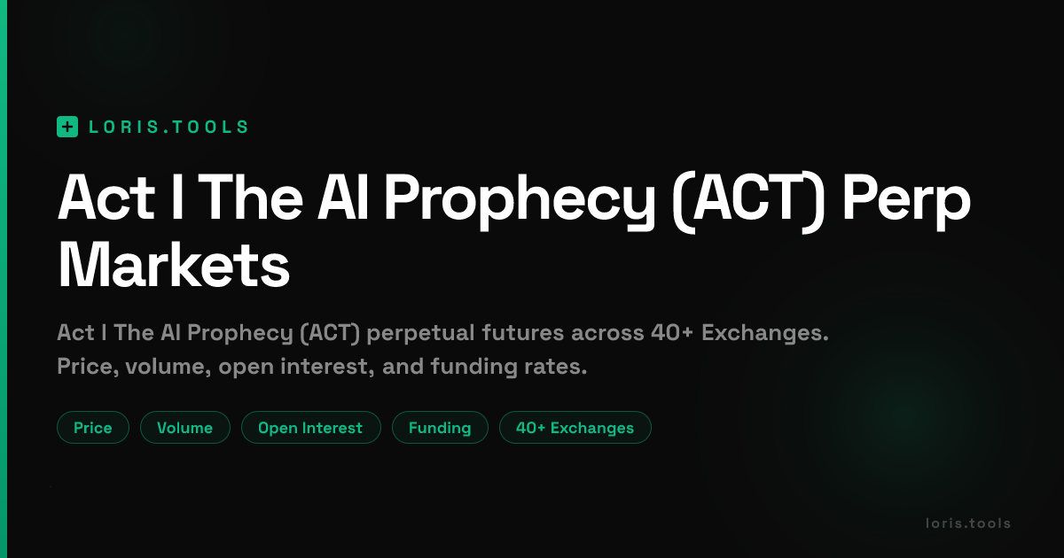 Act I The AI Prophecy (ACT) Perpetual Futures | Price, Volume, OI ...