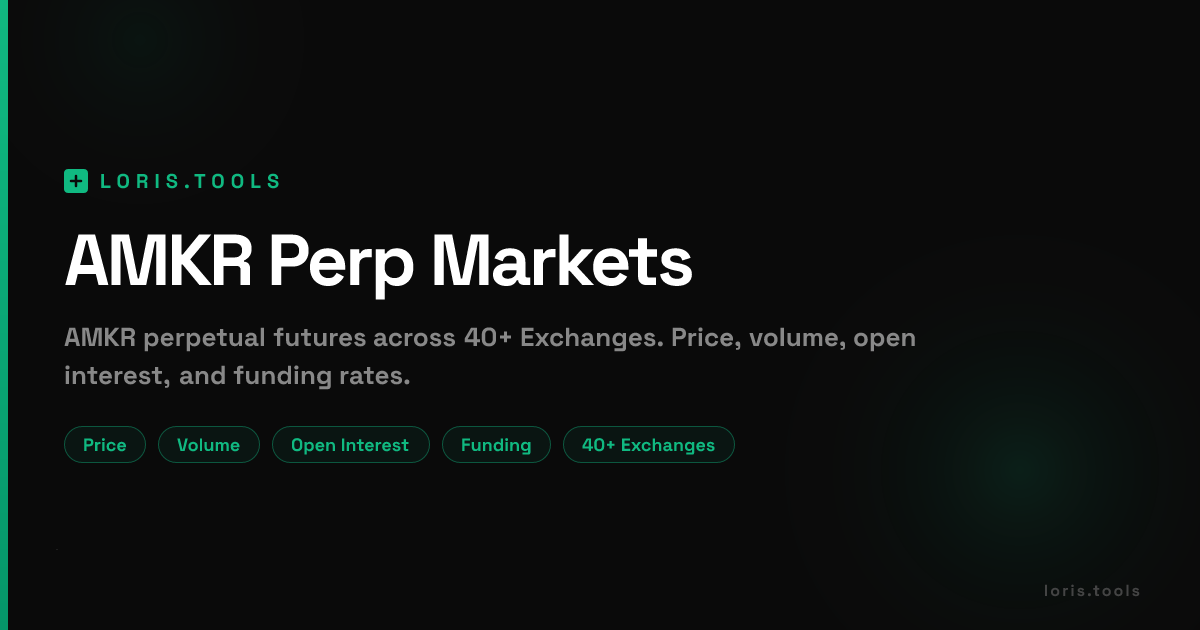 AMKR (AMKR) Perpetual Futures | Price, Volume, OI & Funding | Loris Tools