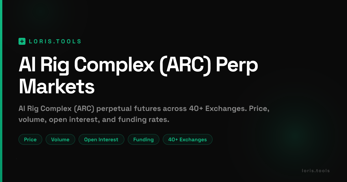 AI Rig Complex (ARC) Perpetual Futures | Price, Volume, OI & Funding ...