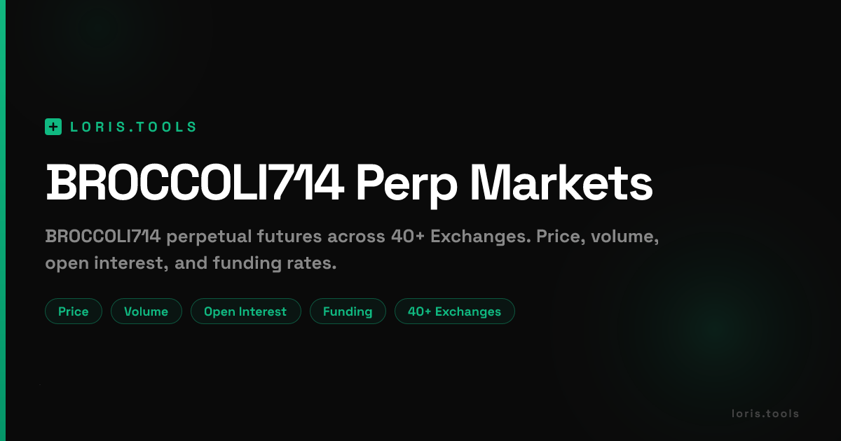 BROCCOLI714 Perpetual Futures | Price, Volume, OI & Funding | Loris Tools