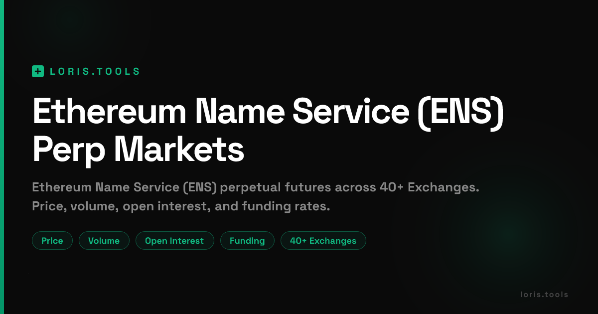 Ethereum Name Service (ENS) Perpetual Futures | Price, Volume, OI ...