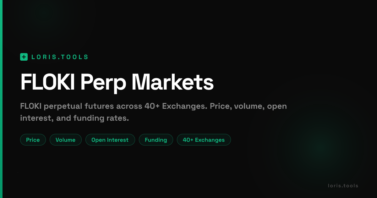 FLOKI (FLOKI) Perpetual Futures | Price, Volume, OI & Funding | Loris Tools