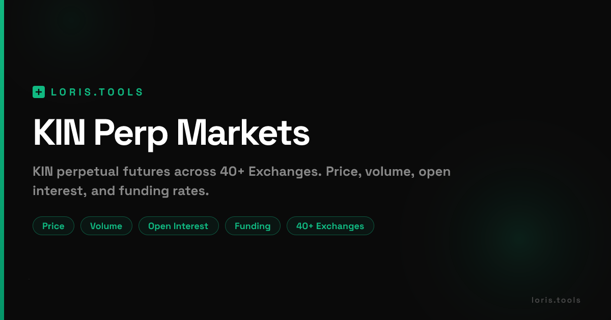 Kin (KIN) Perpetual Futures | Price, Volume, OI & Funding | Loris Tools