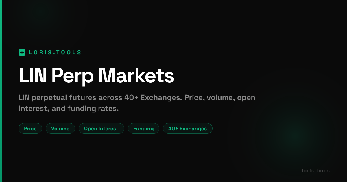 LIN Perpetual Futures | Price, Volume, OI & Funding | Loris Tools
