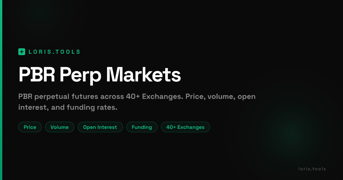 PBR Perpetual Futures | Price, Volume, OI & Funding | Loris Tools