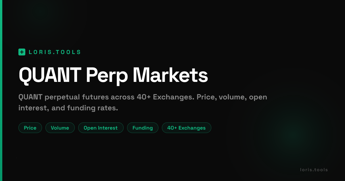 QUANT Perpetual Futures | Price, Volume, OI & Funding | Loris Tools