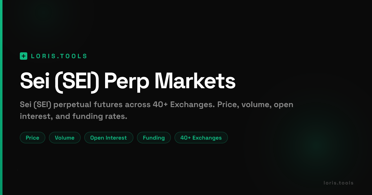 Sei (SEI) Perpetual Futures | Price, Volume, OI & Funding | Loris Tools