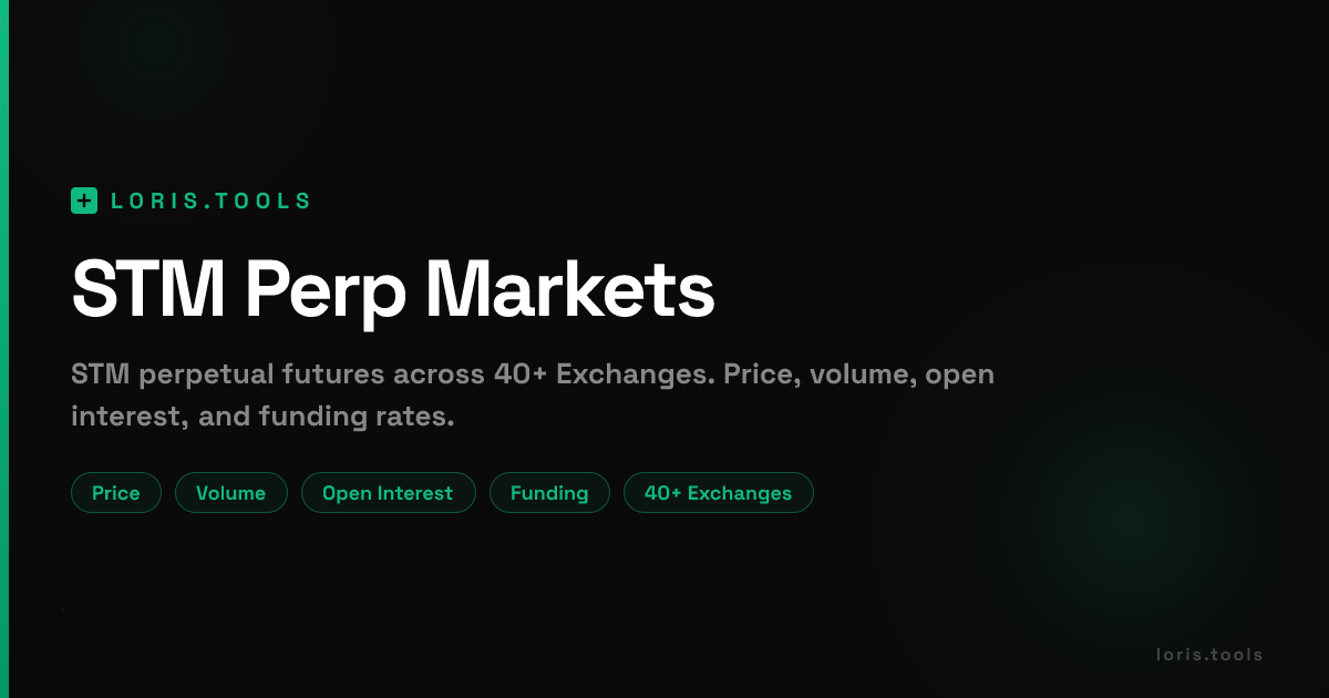 STM Perpetual Futures | Price, Volume, OI & Funding | Loris Tools