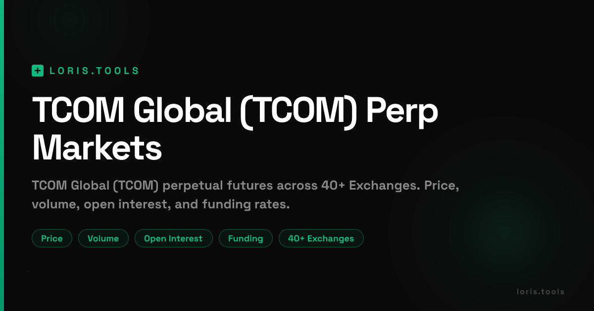 TCOM Global (TCOM) Perpetual Futures | Price, Volume, OI & Funding ...