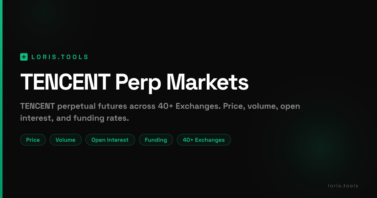 TENCENT (TENCENT) Perpetual Futures | Price, Volume, OI & Funding ...