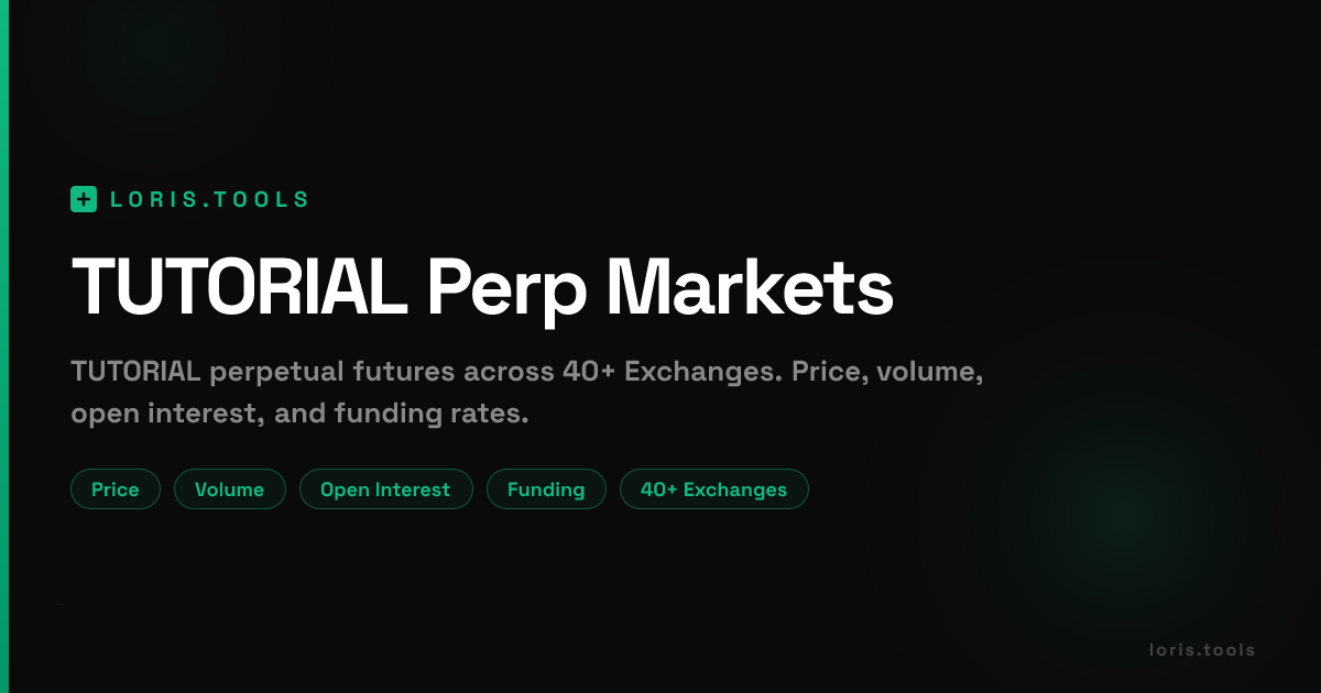 TUTORIAL Perpetual Futures | Price, Volume, OI & Funding | Loris Tools