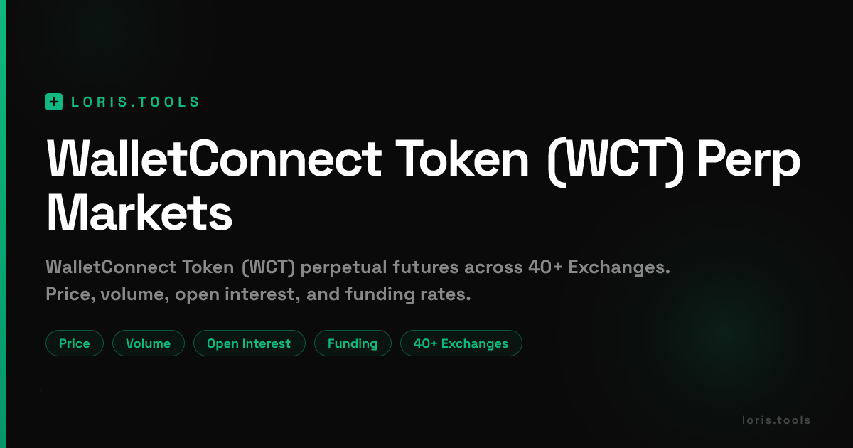 WalletConnect Token (WCT) Perpetual Futures | Price, Volume, OI ...